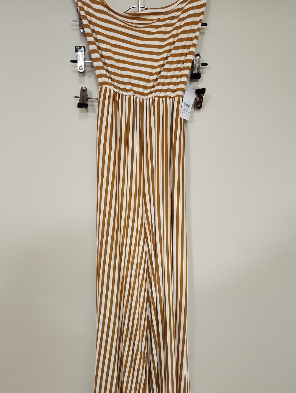 American Eagle Womens Mustard/White Striped Strapless Jumper Size XS New